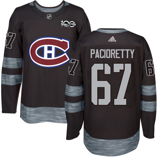 Adidas Canadiens #67 Max Pacioretty Black 1917-100th Anniversary Stitched NHL Jersey
